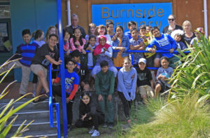 Images of schoolchildren from Burnside Primary School in Christchurch.